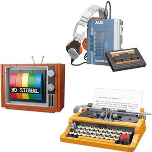 SPIRITS Typemachine Walkman Televisiebouwspeelgoed 20131, Verzamelbaar vintage displaymodel Kantoorkamerdecoratie, Creatieve hobbyactiviteit, Cadeau-ideeën for volwassenen Tieners Kinderen (660 stuks)