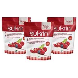 Sukrin - Natuurlijke suikervervanger bevat Erythritol en Stevia, nul calorie zoetstof voor Keto en Koolhydraatarm Dieet, Bakken, 100% Natuurlijk, 500g zak (3 Pack), Voordeelverpakking
