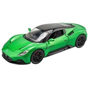 Mini Legering Klassieke Auto Voor Mas&erati MC20 1/22 Cabrio Legering Sportwagen Model Diecasts Metalen Voertuigen Auto Model Simulatie Geluid Speelgoed Gift (Color : Green)