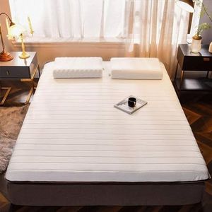 Queen-matras, comfortabele opvouwbare tatami-matras, latex matrastopper, 10 cm dik ademend draagbaar matras (kleur: wit, maat: 120 x 200 cm)
