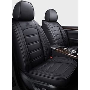 Stoelhoezen Beschermhoezen Voor Vw Voor Polo Voor Atlas Voor Jetta Pu Leer 5 Seat Car Seat Cover Voor Bora Voor Eos Voor Sharan Voor Variant Voor Kever Voor Scirocco Voor Up(Zwart,One Size)