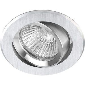 LED inbouwspot Brush TWO, rond, Gu5,3, aluminium, draaibaar, met bajonetsluiting, geen veer, lichtbron vrij te kiezen en vervangbaar, ook met GU10-fitting achteraf uit te breiden, plafondspot, inbouwlamp, inbouwspot, spot - LED-inbouwlamp van Isolicht