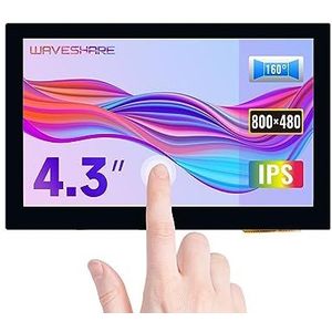 Waveshare 4.3inch LCD Capacitive Touch Display for Raspberry Pi 4B/3B+/3A+/3B/2B/B+/A+ 800×480 IPS Wide Angle MIPI DSI Interface Screen