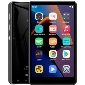 SWOFY 80GB MP3-speler met Bluetooth en Wi-Fi, 4,0-inch touchscreen, Android MP3- en MP4-speler met Spotify, Pandora, Amazon Music, Libby, Audible, browser, uitbreiding tot 1TB