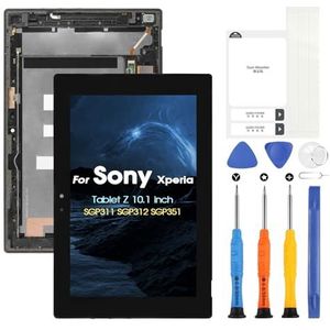 Sony - Xperia Tablet Z - LCD-scherm - 10,1 inch - Vervanging met Reparatieset - Zwart met Frame