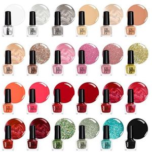 24 stuks nagellak, 24 klassiekers, kralen en glitter, EU-kleuren, gemaakt (Set A, 24 Colours)