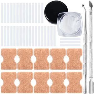 CTEAKOP Gereedschapsset voor ingegroeide teennagels, 100+10+1+1 stuks ingegroeide teennagelverwijderingsset, correctiekit pedicuregereedschap, nagellifterset, nagelvulpad
