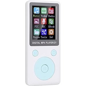 MP3-speler met, Draagbare Hifi-geluidsmp3-speler, Ondersteuning voor 32G-geheugenkaarten, Ingebouwde Stopwatchfunctie, Instelbare Energiebesparende Modus (Wit)