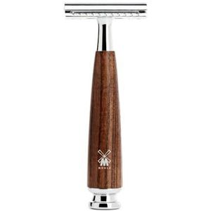 MÜHLE Rytmo Scheermes - veiligheidsscheermes compatibel met klassiek scheermesje - handvat van gedempt essenhout
