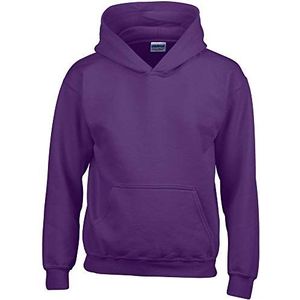 GILDAN Heavy Blend Childrens Unisex Hooded Sweatshirt Top/Hoodie (M) (Purple)
