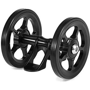 Zwbfu Dubbele wielen, aluminiumlegering, dubbele wieltjes, achterwielen, vervanging voor Brompton vouwfiets achter, zwart