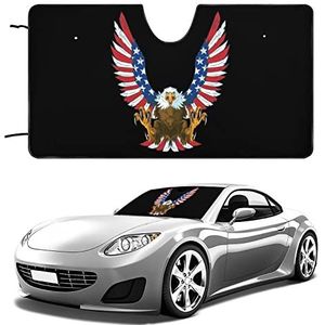 USA Bald Eagle Voorruit Zonnescherm Voor Auto Opvouwbare Auto Zonneklep Shield Cover Auto Accessoires 55""x30