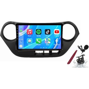 Android 14 Autoradio Sat Navi voor H-yundai I10(2013-2016) 9 Inch Touchscreen Multimedia Speler met Draadloze Carplay GPS Navigatie FM RDS Bluetooth 5G-WiFi SWC DSP,M100s