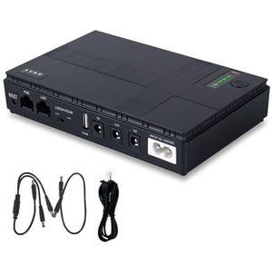 10400 mAh Mini Draagbare UPS 5V, 9V, 12V Uninterruptible Power Supply Multipurpose Mini UPS Batterij Backup for Wifi IP Cam(10400 mAh-EU-1A)