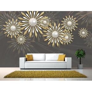 3D Moderne Muurschildering Slaapkamer Bloemen Bloem Landschap Landschap Slaapkamer Modern Behang-350Cm×256Cm