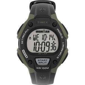Timex Sport Horloge T5E961KZ, Zwart/Groen, Chronograaf
