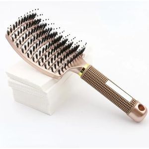 1 stks Haarborstel Vrouwen Haar Borstel Massage CombScalp Krullend Kammen Borstels Kappers Gereedschap (Maat: Gouden)