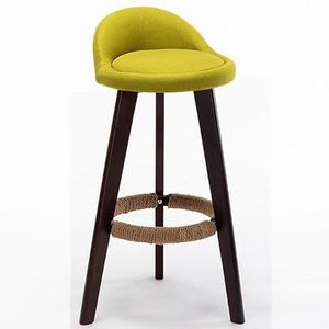 Barstools Barstoel massief houten barstoel Scandinavische moderne minimalistische barstoel thuis rugleuning barkruk receptie melktheewinkel vrije tijd kinderstoel (Size : Brown foot sitting height 70