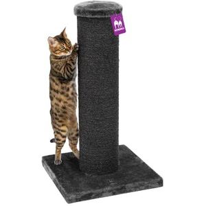 Petrebels Krabpaal XXL voor grote katten, hoge kwaliteit krabpaal Savannah 86 cm hoog, krabpaal met Ø 20 cm dikke stammen, kleur zwart