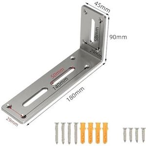 HRTUFN - Hoekbeugel - Zilver - 90 graden - Verbindingsbeugel - Bevestiging Meubeldeur