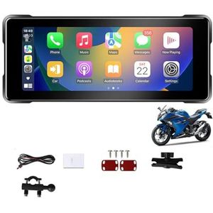 7"" Motorfiets Navigatie Draadloos CarPlay & Android Auto Draagbaar Smart Display GPS IPX7 Waterdicht HD-opnamecamera(128G Display)