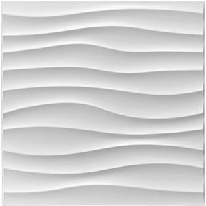 3D-panelen, pvc-kunststof panelen, wandpanelen, gaming, kamer, plafond, 3D-look, druppel, pvc, 3D-platen, 20 stuks, D105, wit