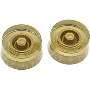 KAISH USA/Imperial Spec LP Gitaar Speed Wijzerplaat Knoppen 24 Fijne Spline Controle Knoppen voor Gibson Les Pauls of CTS Potten Pack of 2 Goud