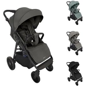 Kikkaboo Kinderwagen, buggy, Jess, opvouwbaar, EVA-banden, aluminium frame, tot 22 kg, kleur: donkergrijs