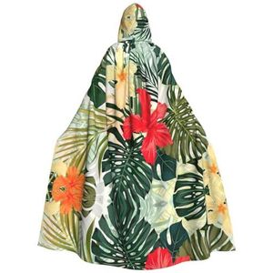 WURTON Zomer Hawaiiaanse Print Hooded Mantel Unisex Volwassen Mantel Halloween Kerst Hooded Cape Voor Vrouwen Mannen