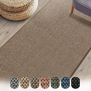 Floordirekt - Sabang Tapijtloper/vloerkleed in sisal-look | verkrijgbaar in vele kleuren en maten | antistatisch, geluiddempend & geschikt voor vloerverwarming | 80 x 600 cm | beige