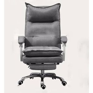 Bureaustoel van katoenen stof Ligstoel met armleuning en voetpedaal Bureaustoelen In hoogte verstelbare ergonomische bureaustoel