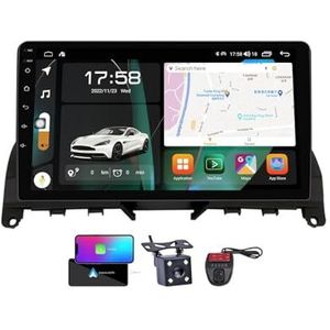 Android 13 Autoradio 9 Duim Touch Display Voor Mercedes Benz C Class 3 W204 2006-2011 Met Draadloze Carplay Android Auto/FM RDS DAB+/BT 5.0/Bediening op het stuur + Camera en DVR(NF-5)