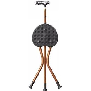 opvouwbare stoel Wandelstokstoel met licht verstelbare hoogte (60-100 cm) Opvouwbare rieten kruk