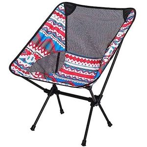 Kampeerstoel Reizen Ultralichte Klapstoel High Load Outdoor Camping Chair Portable Beach Hiking Picknick Seat Fishing Chair Opvouwbare Campstoel (Color : Rot, Size : Large)