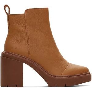 TOMS Rya Bootie voor dames (tan leather), Lichtbruin leer, 38.5 EU