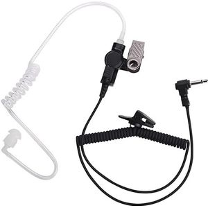 ehomiiii Universele geluidsslang voor 3,5 mm jack - Transparante oortelefoon met bevestigingsclip, incl. 10 paar oordopjes - hoofdtelefoon headset voor radio's en apparaten