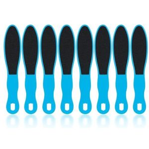 8-delige dubbelzijdige voet-pedicureplank, dubbelzijdig dik en dun blauw voetschrobbord, voetkorstenverwijderaar, voetvijl voor gekoeste voeten, herbruikbaar