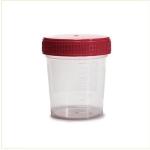 Virsus 10 urine-analysecontainers inhoud 120 ml urinefles met luchtdicht deksel voor laboratorium met naamplaatje