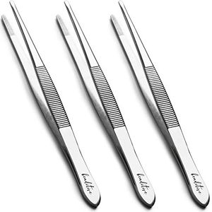 Beaditive T-005 14 cm naaimachine pincet set (3-st) gekartelde rechte tips | Professionele kwaliteit, hoge precisie | roestvrij staal