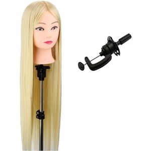 30"" haarstyling mannequin hoofd met hoge temperatuur vezel oefenknippen blond haar dummy poppen for pruik(20-E)