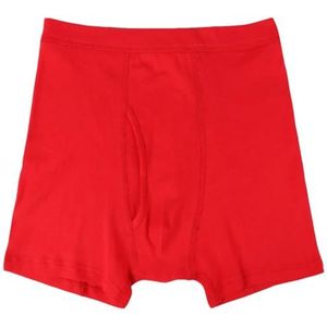 Dvbfufv Mannen Ondergoed Katoen Boxers Effen Kleur Slipje Mannen Onderbroek Mannelijke Comfortabele Ademend Boxer Shorts, Rood, S