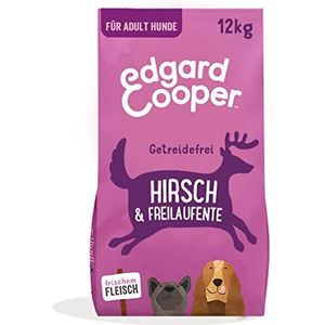Edgard & Cooper Hondenvoer Droog graanvrij hypoallergeen hondenvoer hond volwassenen natuurlijk 12 kg hert & eend met veel vers vlees, smakelijk en evenwichtig voedsel