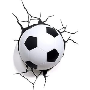 Voetbal wandlamp 3DLightFX kinderlamp nachtlampje voor kinderen met muursticker
