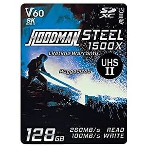 Hoodman Staal 128 GB SDXC 1500 x UHS II 260 MB/s flash-geheugen 128 GB