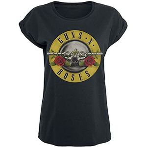 Guns N' Roses Distressed Bullet T-shirt zwart S 100% katoen Band merch, Bands