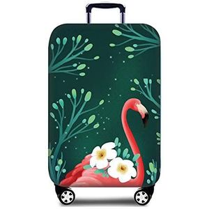Chickwin Reizen Koffer Cover Bagage Bescherming, Stretch Stof Flamingo Print Elastische Stofdicht Opvouwbare Herbruikbare Trolley Bagage Case Cover 18-32 inch, Bloem, S(18-20)