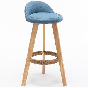 Barstools Barstoel massief houten barstoel Scandinavische moderne minimalistische barstoel thuis rugleuning barkruk receptie melktheewinkel vrije tijd kinderstoel (Size : Log legs sitting height 70cm