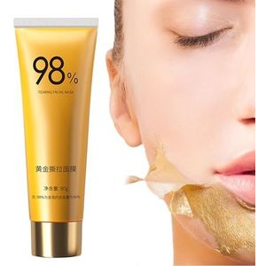 PGold Foil Peel-Off Mask98% Golden Peel Off Anti-rimpelmasker, Goud Exfoliërend Masker, Goudfolie Afscheurmasker, Peeling Scheurend Gezichtsmasker, Zuiverende En Hydraterende Gezichtsbedekking