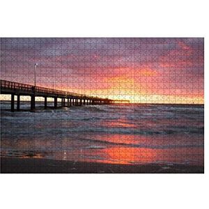 Puzzel 1000 stukjes Bob Hall Pier Padre Balli Park Corpus Christi Texas Puzzel Zwaar Veelkleurig Puzzel voor Kinderen Entertainment Speelgoed 1000 Stuks Puzzel Grote Puzzels