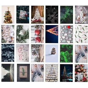 48x Kerstcadeaukaarten met enveloppen Envelop - Wenskaarten - Kaarten - Ansichtkaarten - Kerstkaarten moderne ontwerpen met enveloppen